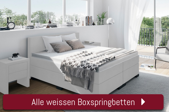 Boxspringbetten in Weiss Boxspring-Welt