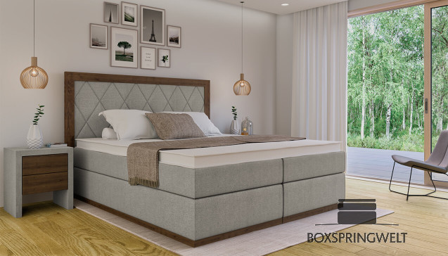 Lit Boxspring Claire 200 x 200 cm Luca Dolphin