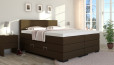 Lit Boxspring Winston 160 x 210 cm avec coffre de lit en golf brun foncé 