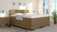 Lit Boxspring Winston 160 x 210 cm avec coffre de lit en brun clair Golf 