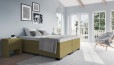 Lit Boxspring Ludwig in Board Olive