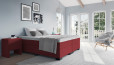 Lit Boxspring Ludwig in Board Rouge