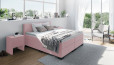 Lit Boxspring William in Board Rouge