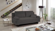 Canapé-lit anthracite avec coussins décoratifs et coussins d'accoudoir 