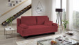 Canapé-lit en tissu Arosa rouge