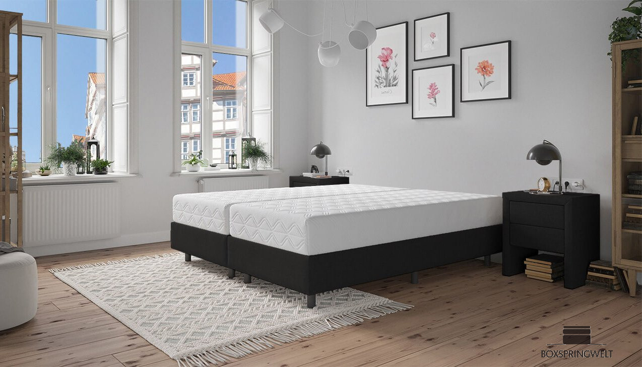 Boxspringbett Elsa in Onyx