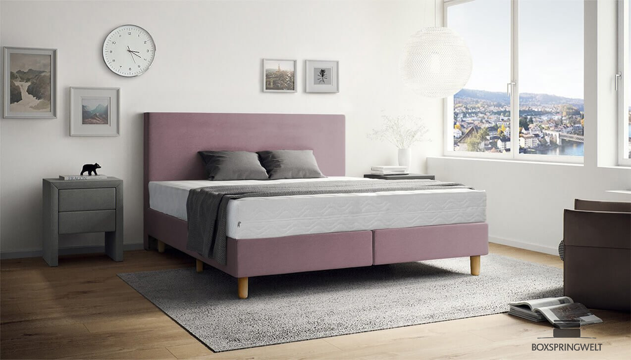 Boxspringbett Lea in in Luca Lila 