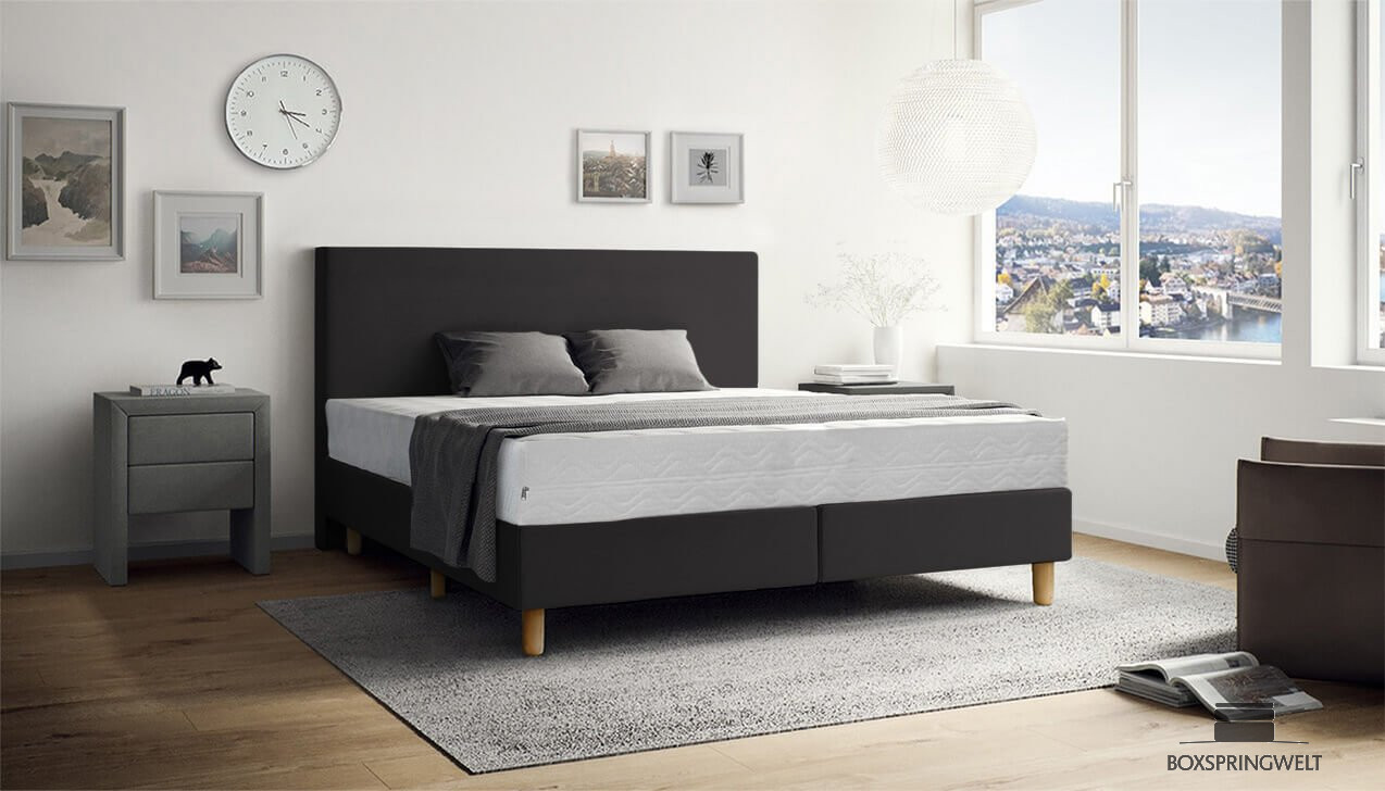 Boxspringbett Lea in in Luca Onyx 