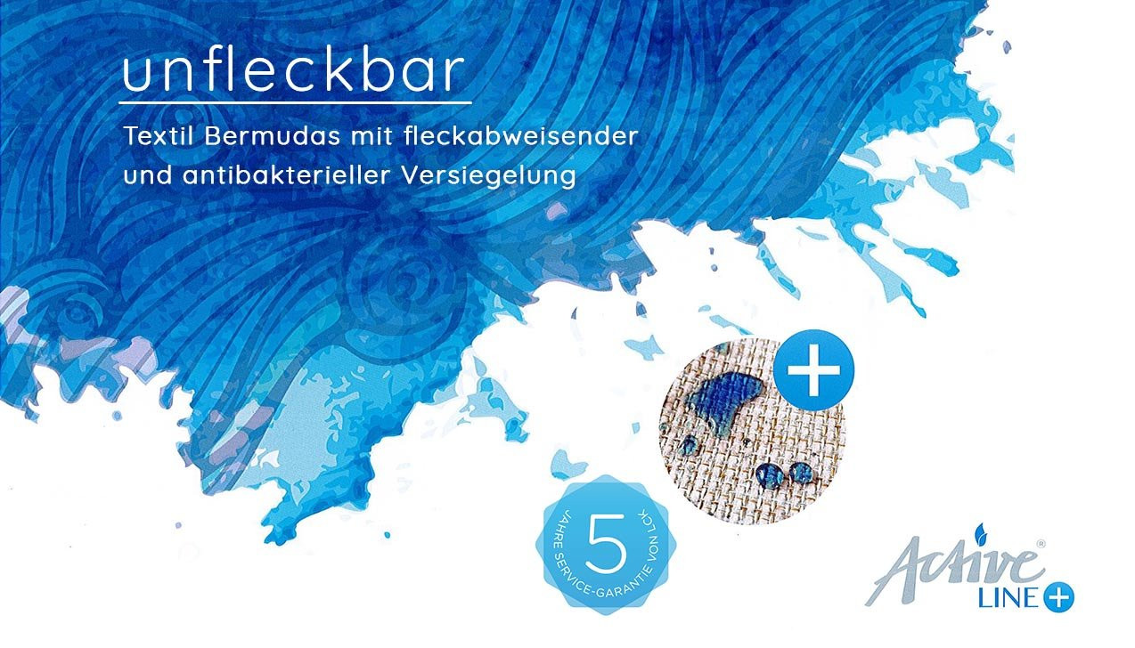 Stoff Bermudas mit fleckabweisender Versiegelung 