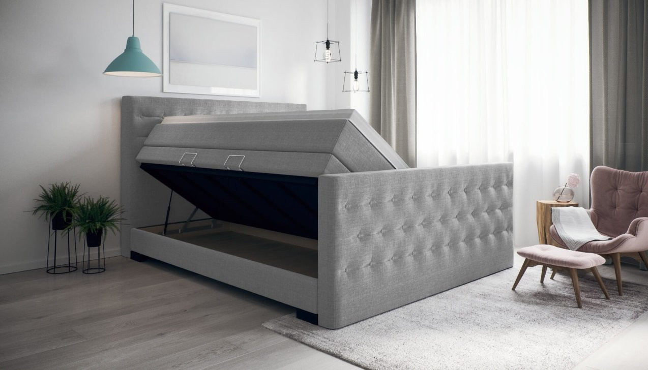 Boxspringbett Helene mit geräumigem Bettkasten 