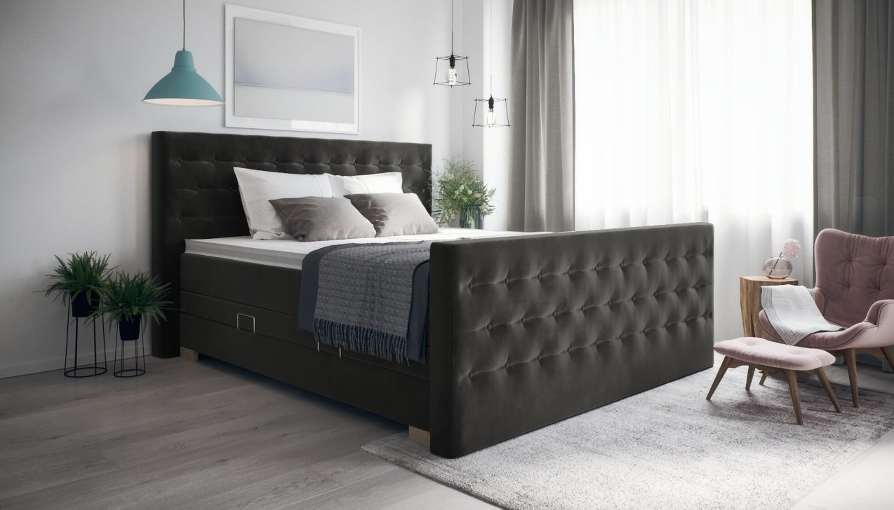 Boxspringbett Helene Adore Darkgrey
