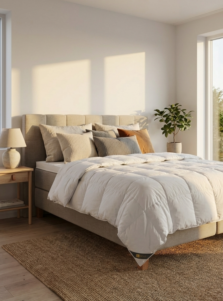 Daunendecke „Gold"