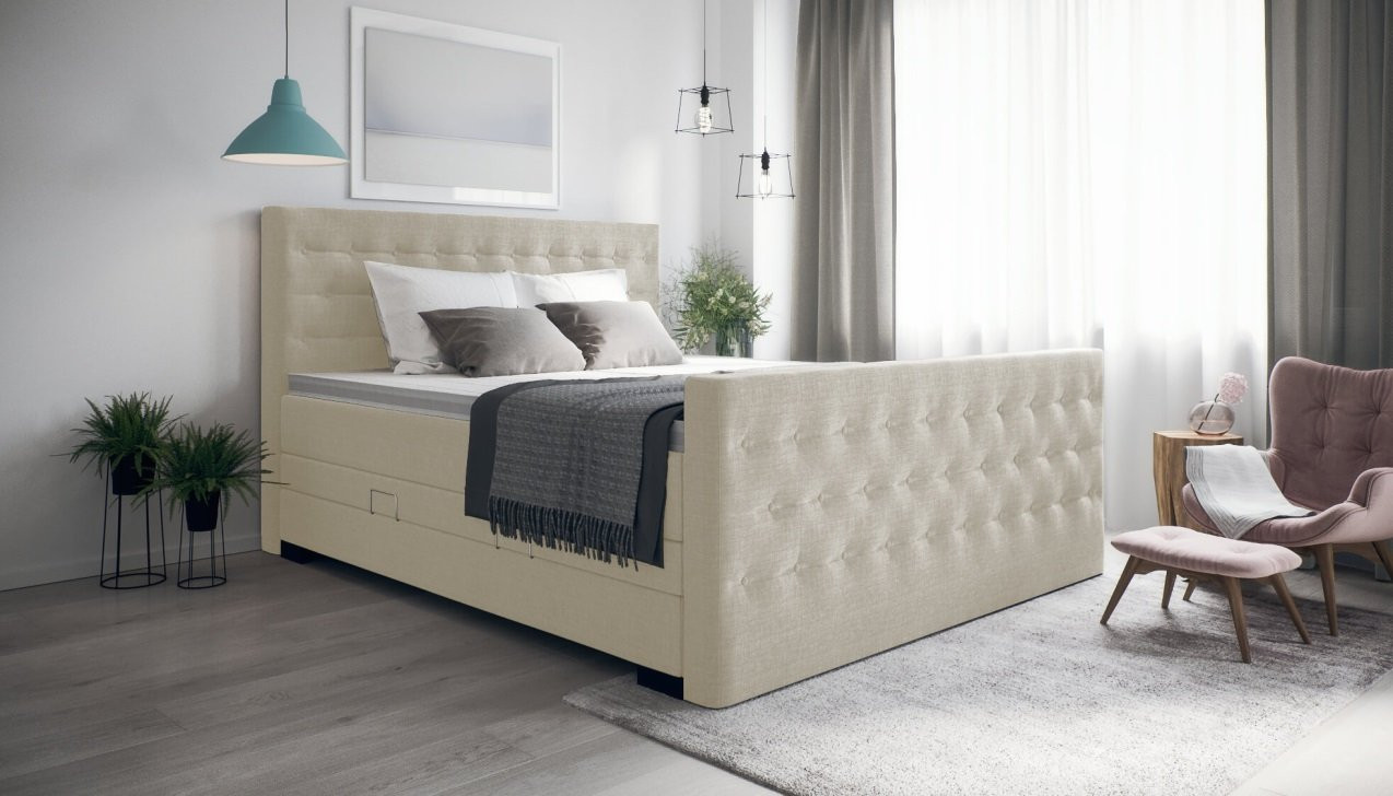 Boxspringbett Helene Board Ecru