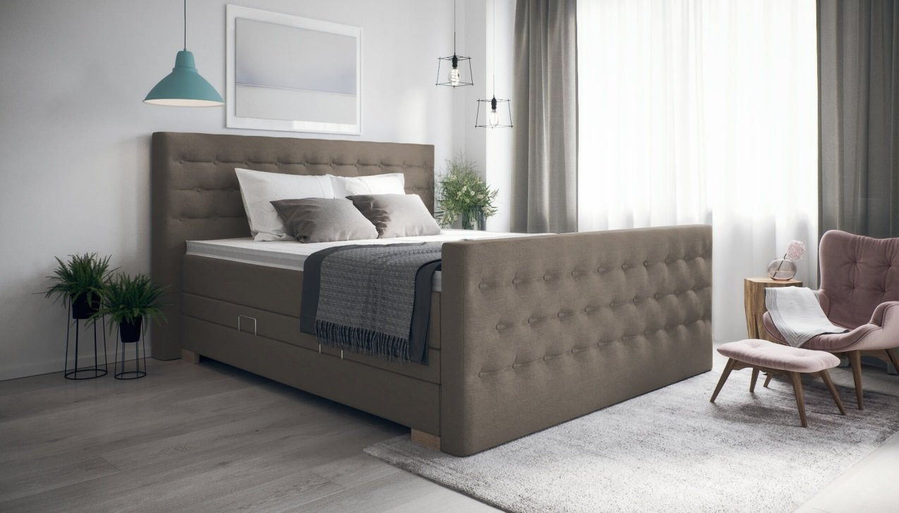 Boxspringbett Helene Luca Taupe