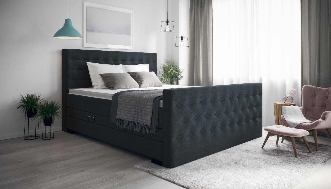 Boxspringbett Helene Board Navy