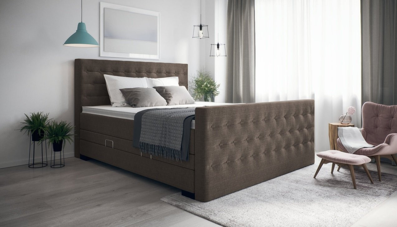 Boxspringbett Helene Board Taupe
